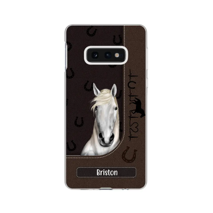 Personalized Gifts Custom Phone Case For Horse Lovers, Horse Heartbeat