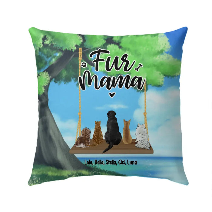 Pets On Swing - Personalized Pillow For Her, Him, Dog Lovers, Cat Lovers, Rabbit Lovers