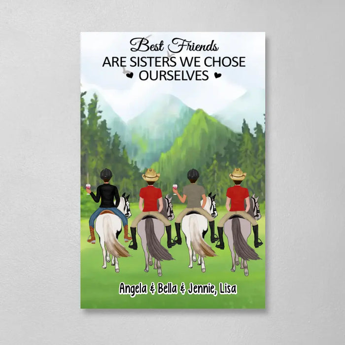 The Best Time Of Your Life Are With The Best Friends Of Your Life - Personalized Gifts Custom Horse Riding Lovers Poster For Best Friends, Horse Riding Lovers