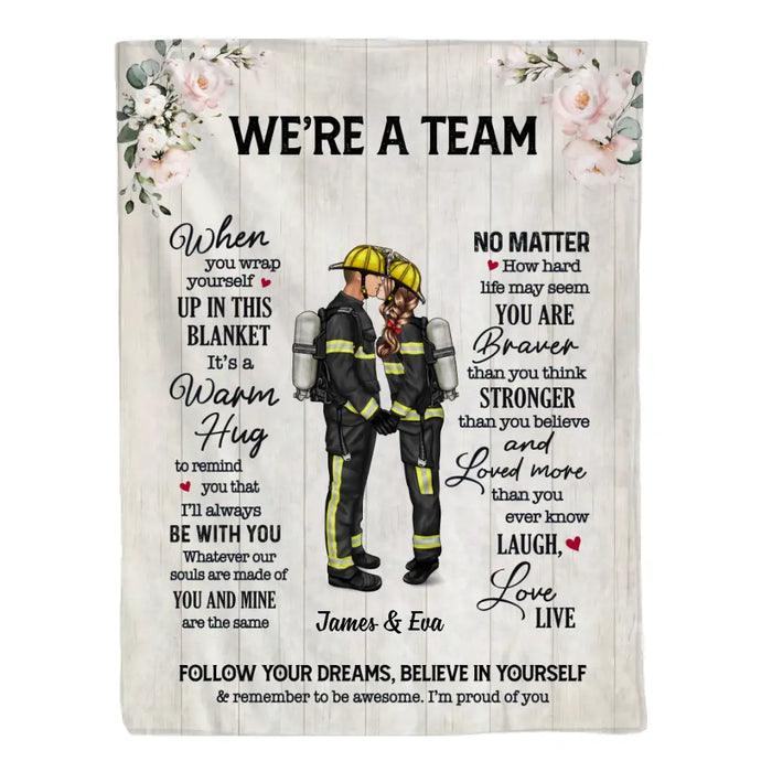 When You Wrap Yourself Up In This Blanket - Personalized Gifts Custom Firefighter Nurse Police Military Blanket For Firefighter Nurse Police Military Couples
