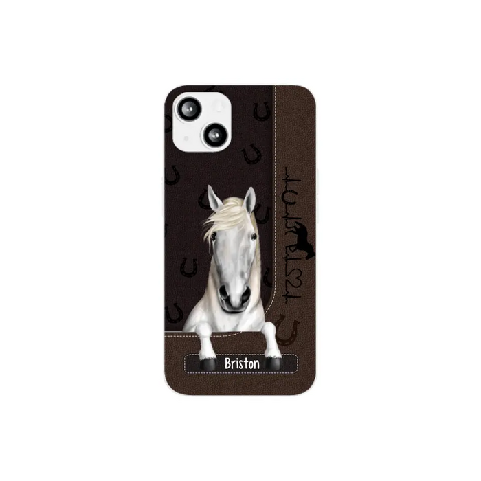 Personalized Gifts Custom Phone Case For Horse Lovers, Horse Heartbeat