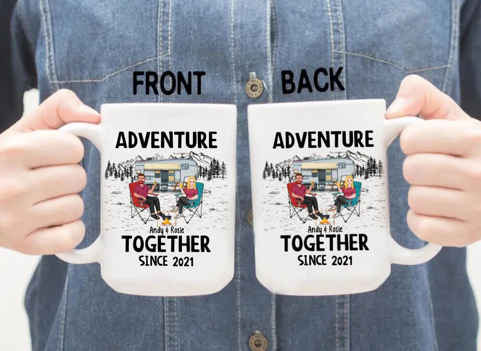 Adventure Together Since Year - Personalized Gifts Custom Camping Mug For Couples, Camping Lovers