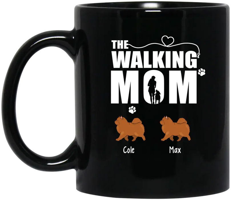 The Walking Mom - Personalized Gifts Custom Dog Mug for Dog Mom, Dog Lovers