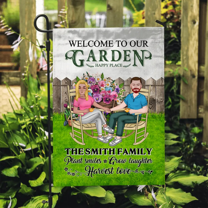 Welcome To Our Garden - Personalized Garden Flag For Gardeners