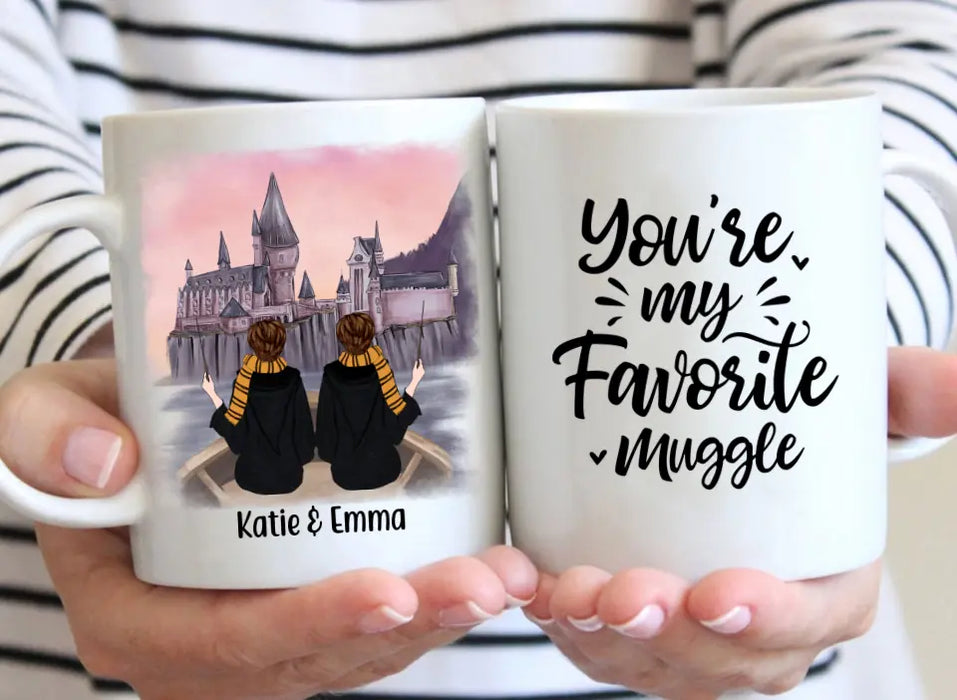 Personalized Mug, Wizard Friends - Halloween Gift, Gift For Sisters And Best Friends
