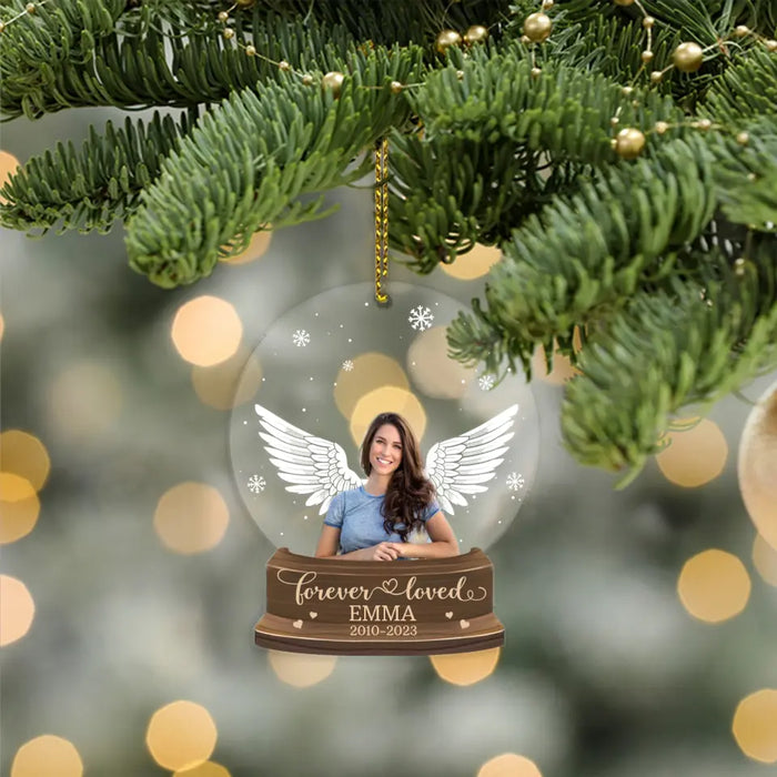 In Loving Memory Christmas Ornament - Personalized Photo Upload Gifts Custom Memorial Acrylic Ornament, Sympathy Gift, Bereavement Gift Ideas