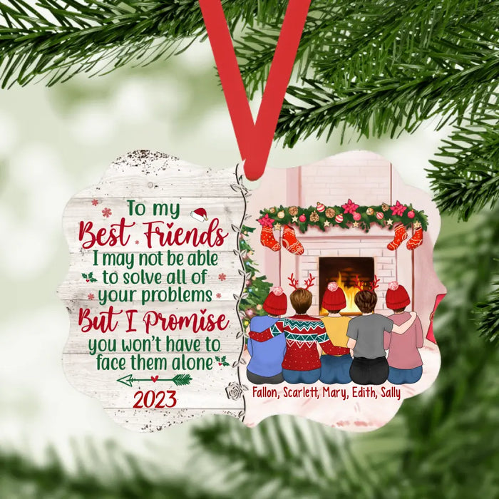 Personalized Ornament, Up To 5 Girls, To My Best Friends, Christmas Gift For Friends, Sisters