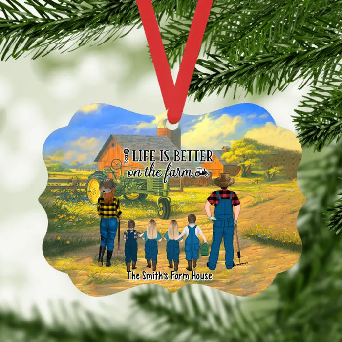 Life Is Better On The Farm - Personalized Ornament, Custom Farming Family, Gifts For Farming Lovers