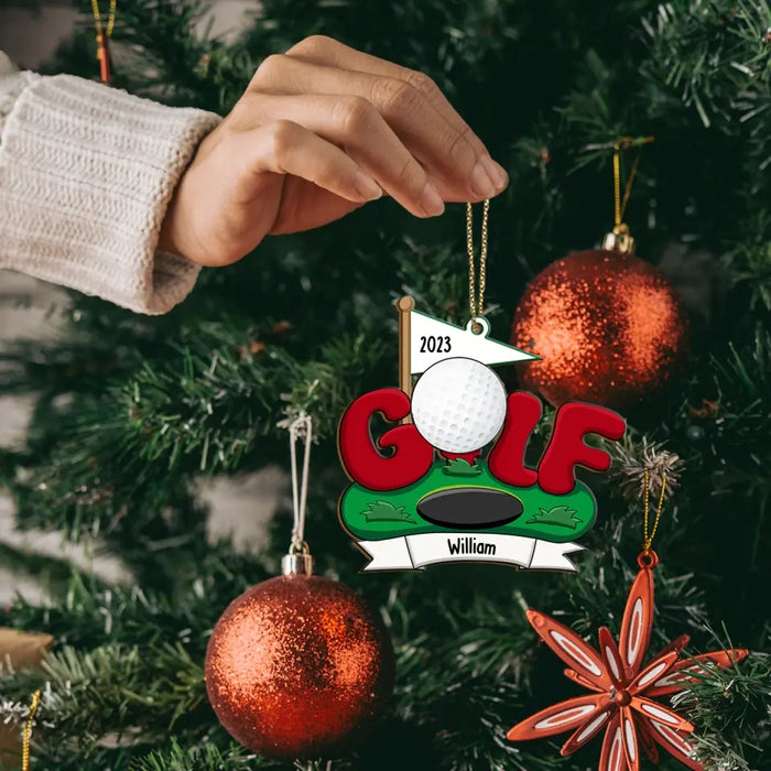 Golf Course 2024 Personalized Christmas Gifts Custom Wooden