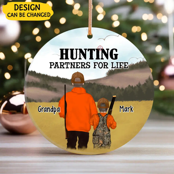 Hunting Partners For Life - Personalized Hunting Christmas Ornament, Gift for Hunters, Hunting Family