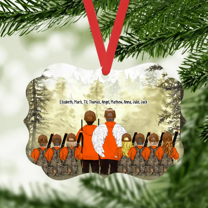 Grandparents Hunting with Kids - Christmas Personalized Gifts Custom Ornament for Kids for Grandparents
