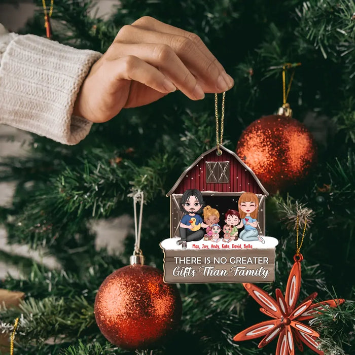There Is No Greater Gift Than Family - Personalized Christmas Gifts Custom Wooden Ornament for Family
