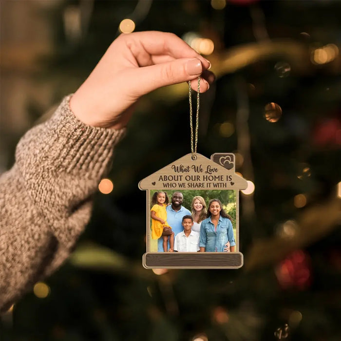 There Is No Greater Gift Than Family - Personalized Christmas Photo Upload Gifts Custom Wooden Ornament For Family