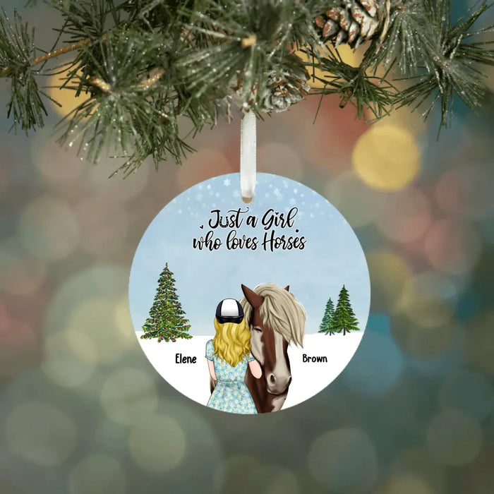 Just A Girl Who Loves Horses - Personalized Ornament, Christmas Gift For Her, Horse Lovers