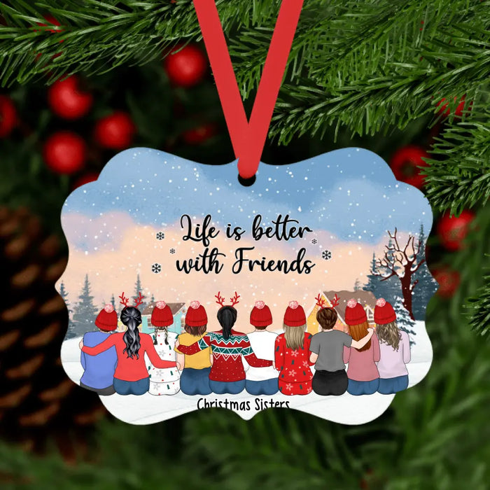 Personalized Ornament, Up To 10 Girls, Soul Sisters Trouble Makers, Christmas Gift For Sisters, Best Friends, Besties