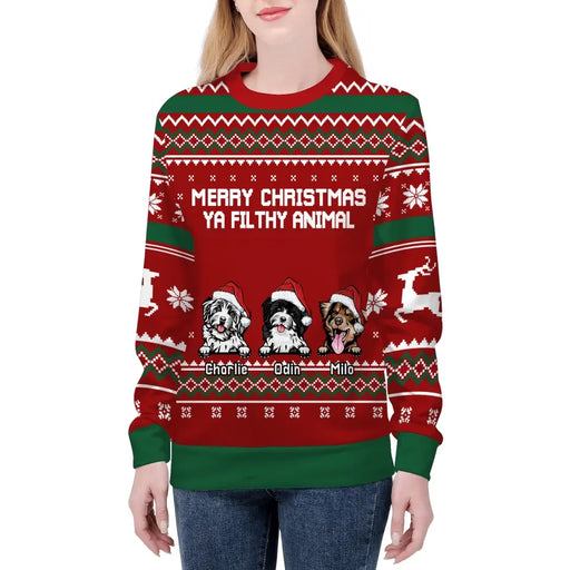 Merry christmas you sales filthy animal dog sweater