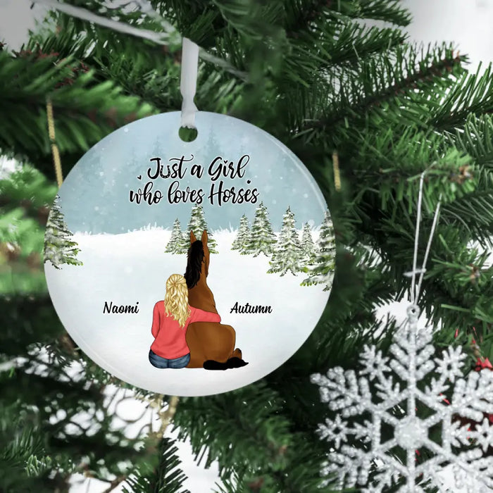 And She Lived Happily Ever After - Personalized Ornament, Christmas Gift For Her, Horse Lovers