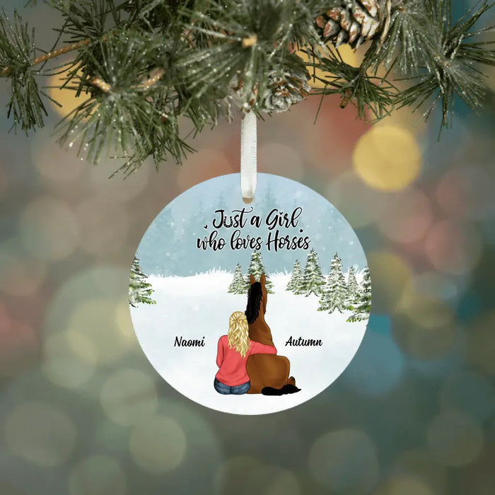 And She Lived Happily Ever After - Personalized Ornament, Christmas Gift For Her, Horse Lovers