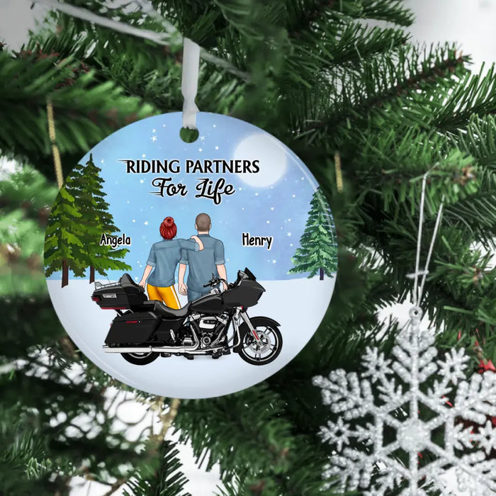 Riding Partner For Life - Personalized Ornament, Motorcycle Couple, Gift For Motorcycle Lovers
