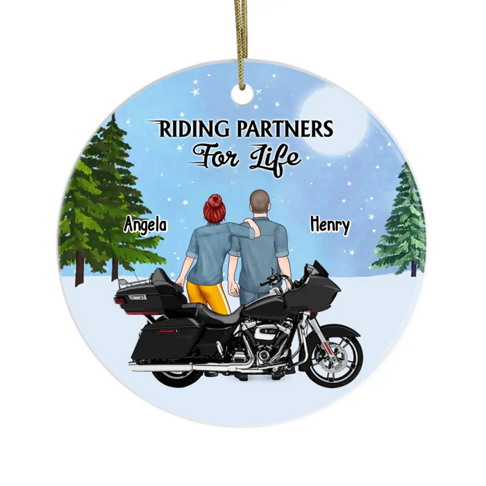 Riding Partner For Life - Personalized Ornament, Motorcycle Couple, Gift For Motorcycle Lovers
