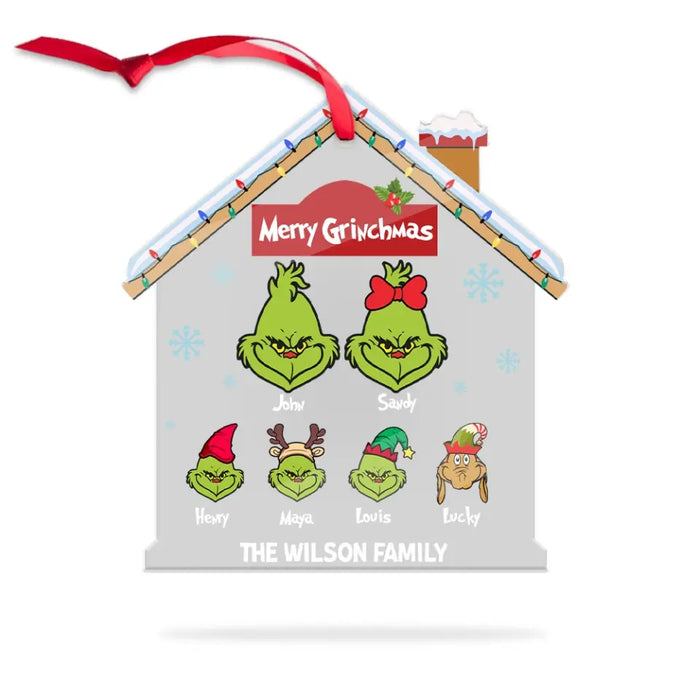 Merry Grinchmas 2023 - Personalized Christmas Gifts Custom Acrylic Ornament For Family