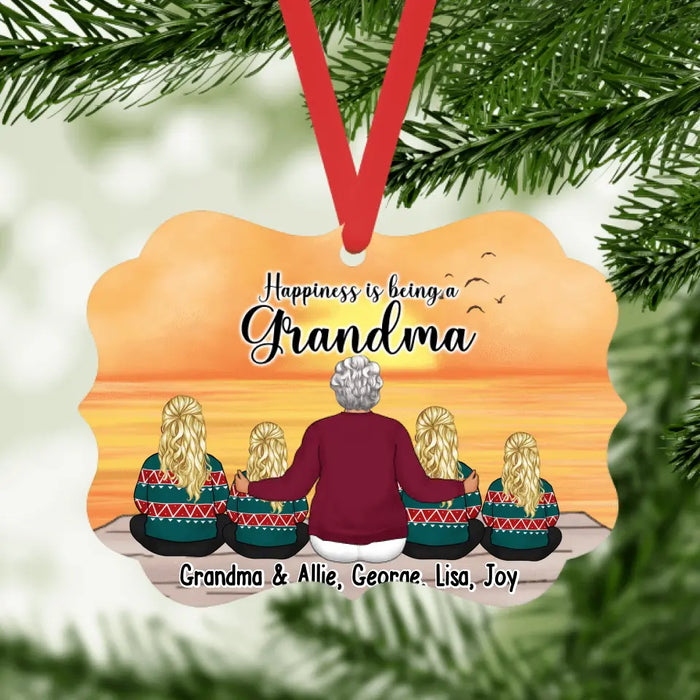 Happiness Is Being a Grandma - Christmas Personalized Gifts Custom Ornament for Grandma