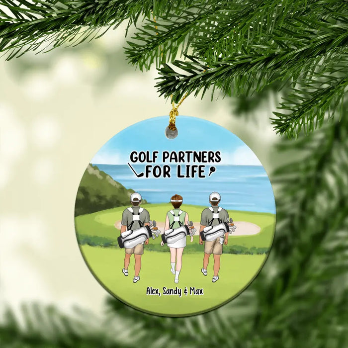 Golf Partners For Life - Personalized Gifts Custom Ornament For Friends And Family, Golf Lovers