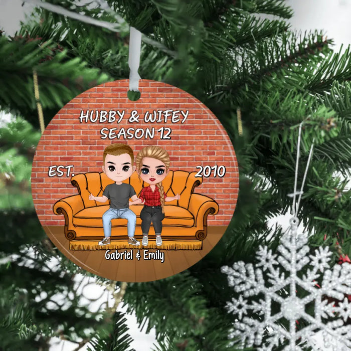 Hubby and Wifey Season Married Couple - Personalized Ornament, Gifts For Him, Her, Anniversary Gift