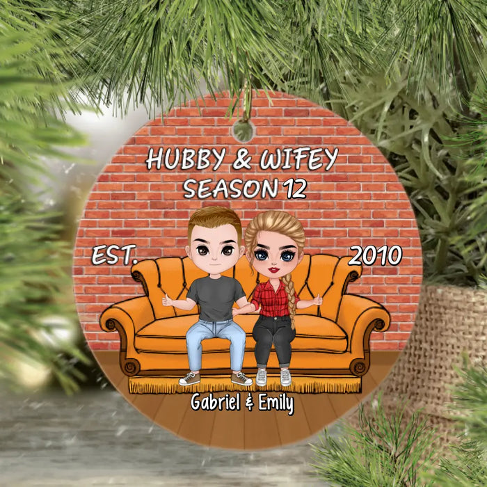 Hubby and Wifey Season Married Couple - Personalized Ornament, Gifts For Him, Her, Anniversary Gift