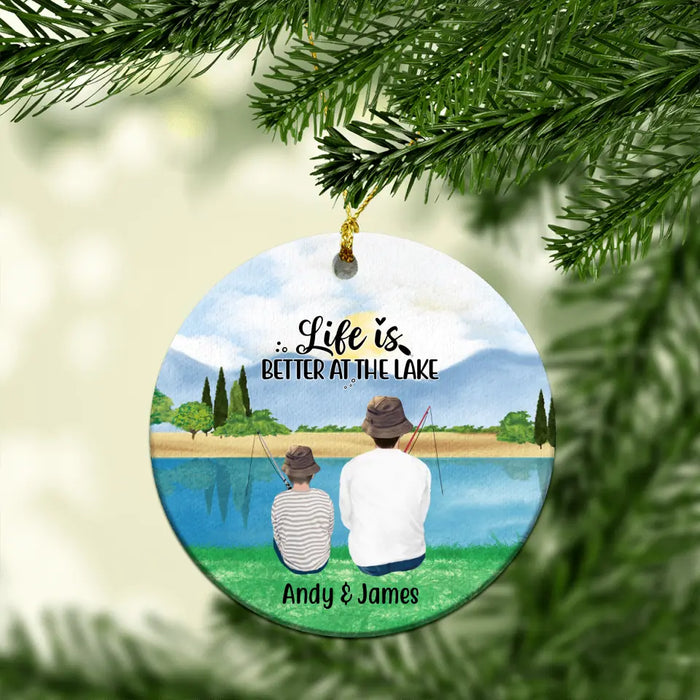 Personalized Ornament, Life Is Better At The Lake - Fishing Partners Gift, Gift For Fishers