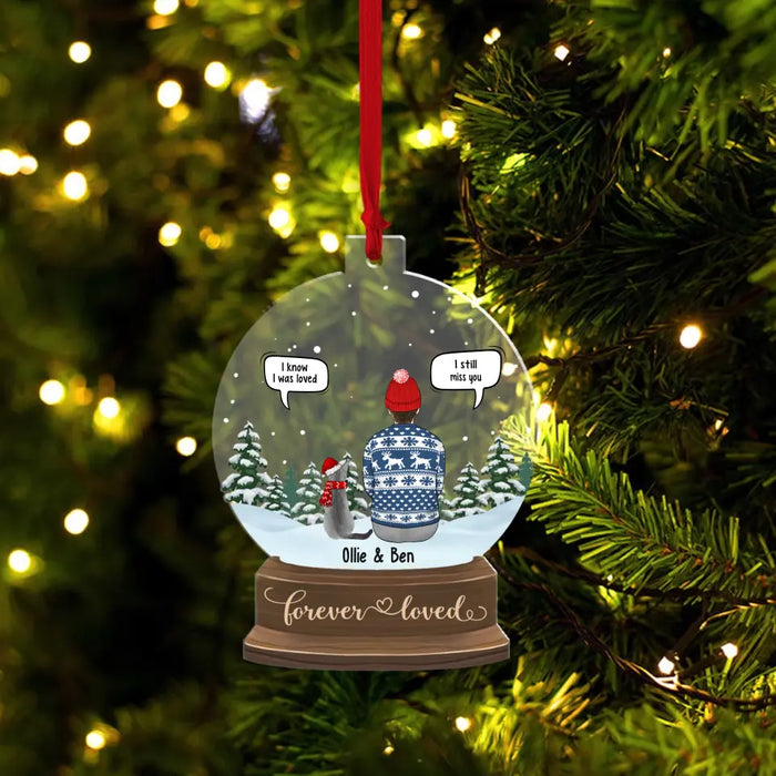 Forever In My Heart - Personalized Christmas Gifts Custom Acrylic Ornament for Loss of Pet, Dog Cat Loss Sympathy Gifts