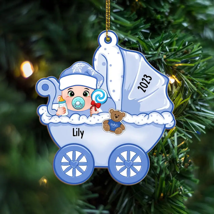 Baby's First Christmas 2023 - Personalized Christmas Gifts Custom Wooden Ornament For Baby, Newborn Ornament Gifts