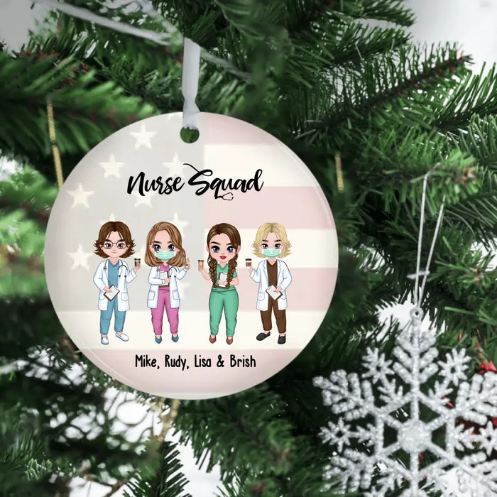 Saving Lives Together - Personalized Gifts Custom Ornament For Co-Workers, Nurse Colleague Christmas Gifts