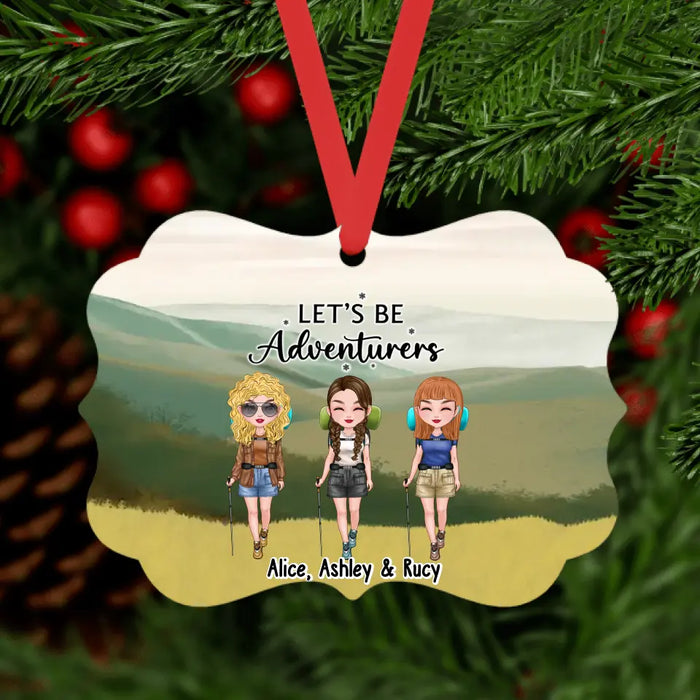 Mountains Are Calling - Personalized Gifts Custom Hiking Ornament For Friends, Sisters, Hiking Lovers