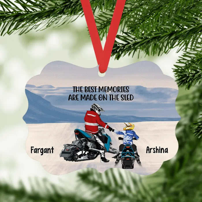 Personalized Snowmobiling Ornament for Snowmobile Enthusiasts - Ideal for Parents and Kids