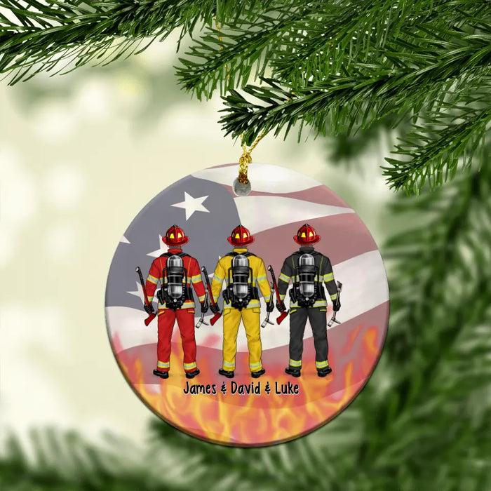 Personalized Ornament, Firefighter Partners - Couple, Friends Gift, Christmas Gift for Firefighters