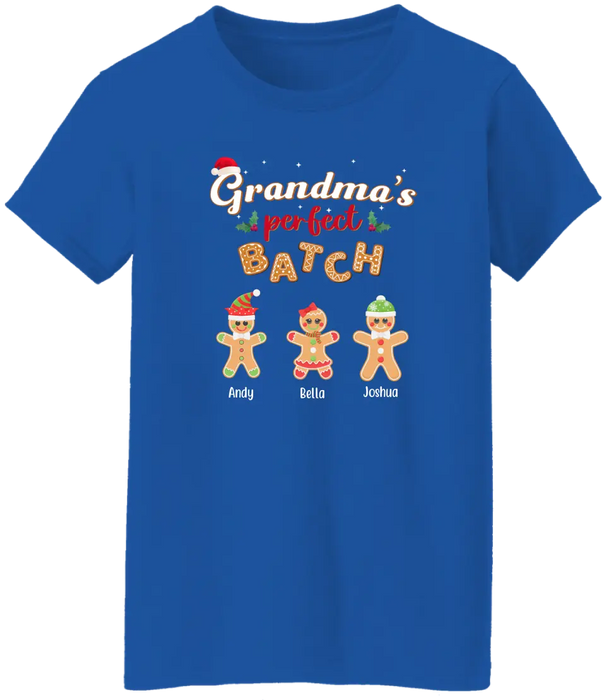 Grandma's Perfect Batch - Christmas Personalized Gifts Custom Shirt for Family for Grandma