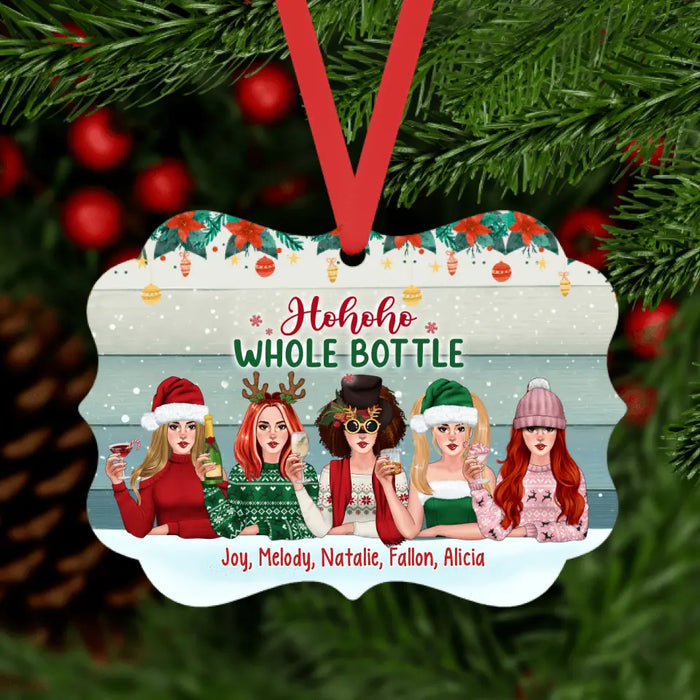 Personalized Ornament, Up To 5 Girls, Christmas Besties, Running On Wine And Christmas Cheer, Gift For Friends And Sisters