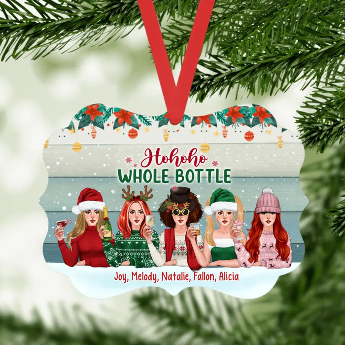 Personalized Ornament, Up To 5 Girls, Christmas Besties, Running On Wine And Christmas Cheer, Gift For Friends And Sisters