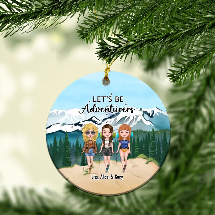 Hiking Partners For Life - Personalized Christmas Gifts Custom Ornament For Friends, Sisters, Hiking Lovers