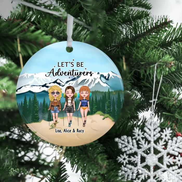 Hiking Partners For Life - Personalized Christmas Gifts Custom Ornament For Friends, Sisters, Hiking Lovers