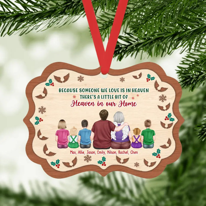 Because Someone We Love Is in Heaven There's a Little Bit of Heaven in Our Home - Personalized Christmas Gifts Custom Ornament for Loss of Grandparent