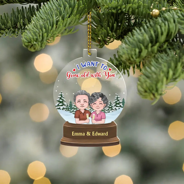 You Are the Light of My Life - Christmas Personalized Gifts Custom Acrylic Ornament for Old Couples