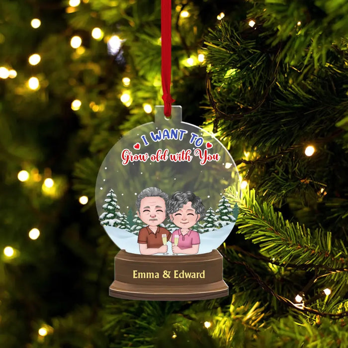 You Are the Light of My Life - Christmas Personalized Gifts Custom Acrylic Ornament for Old Couples