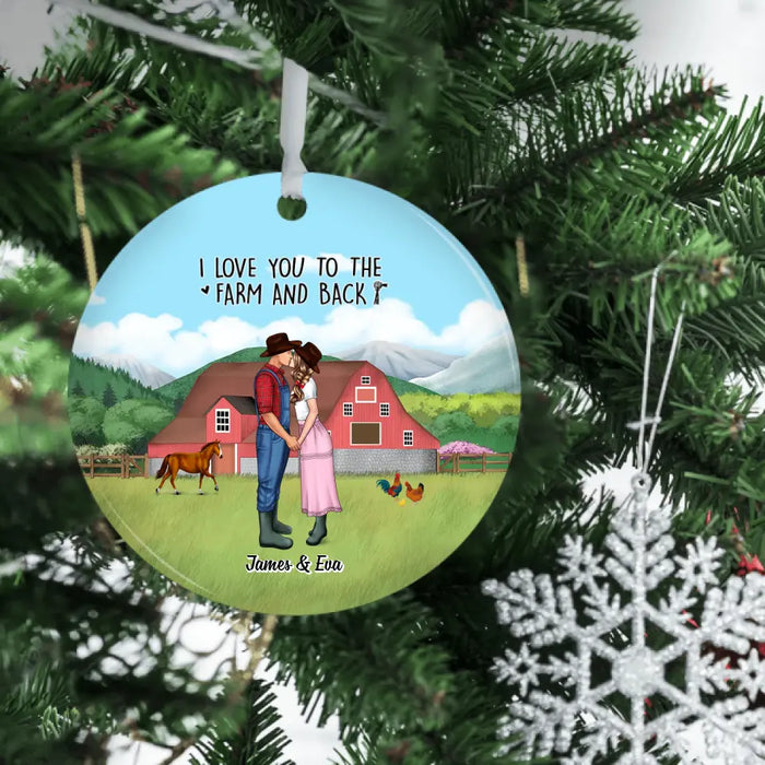 Farming Partners For Life - Personalized Gifts Custom Ornament for Kissing Couples, Farmers Gifts