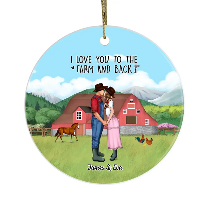 Farming Partners For Life - Personalized Gifts Custom Ornament for Kissing Couples, Farmers Gifts