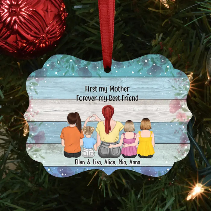 The Love Between Mother and Daughter is Forever - Personalized Gifts Custom Ornament for Mom, for Family