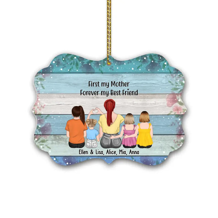 The Love Between Mother and Daughter is Forever - Personalized Gifts Custom Ornament for Mom, for Family