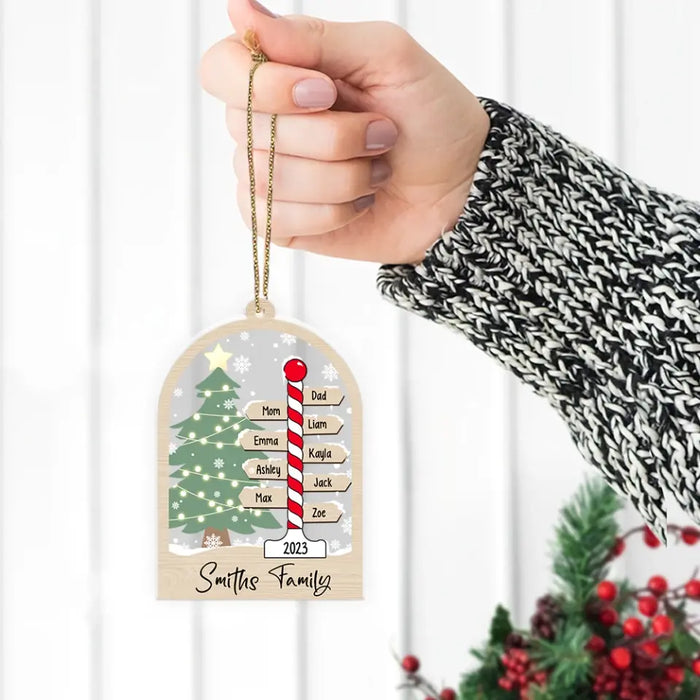 Personalized Family Acrylic Ornament, Family Ornament 2023, Christmas Ornament, Family Tree Ornament, Gift for Family
