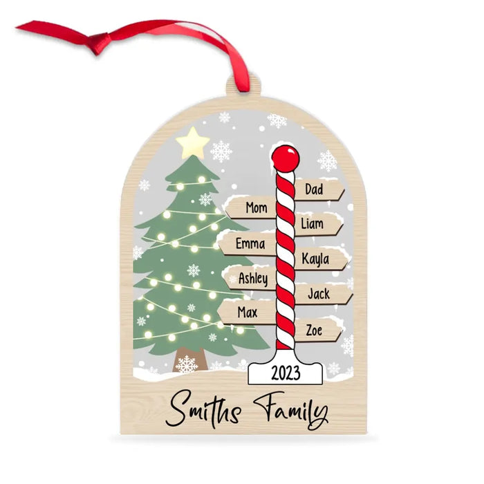 Personalized Family Acrylic Ornament, Family Ornament 2023, Christmas Ornament, Family Tree Ornament, Gift for Family